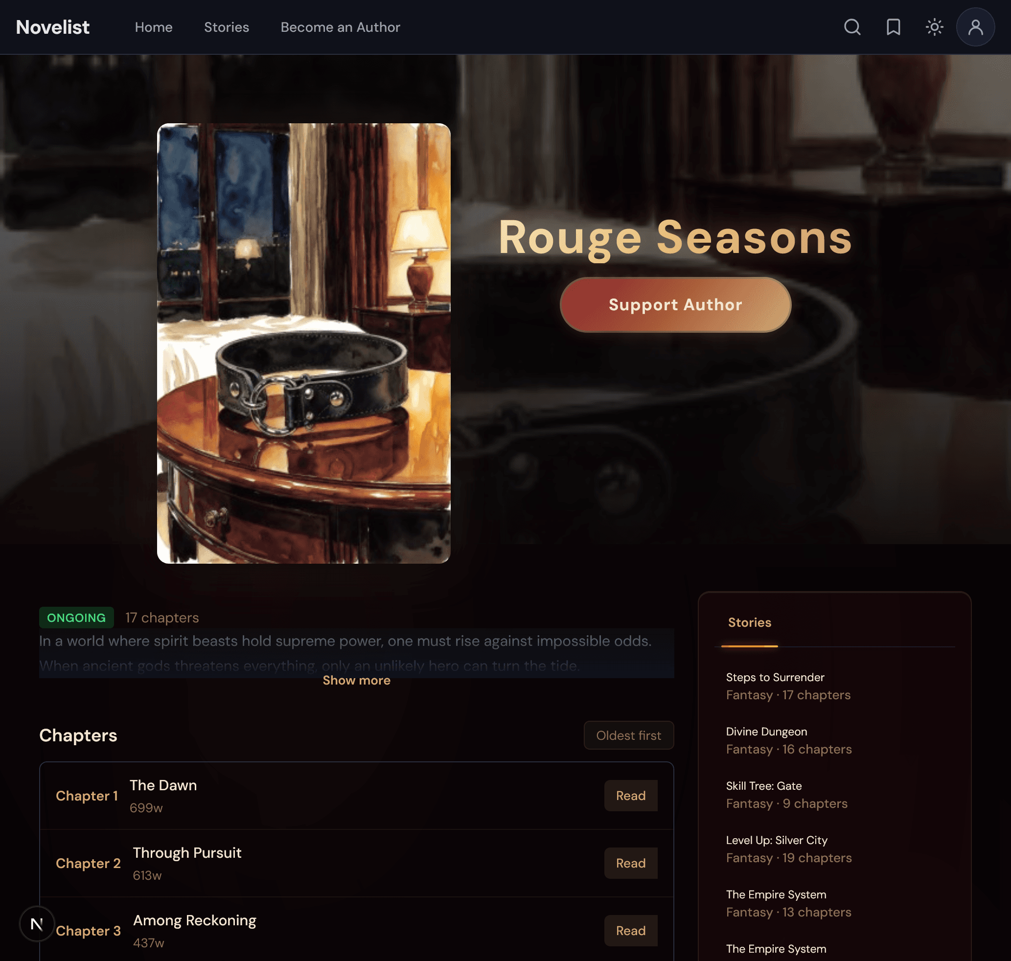 Rouge theme preview